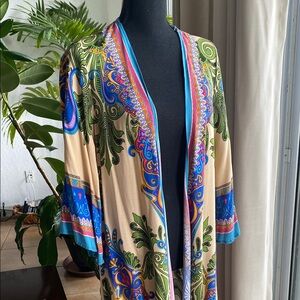 Flying Tomato Blue and Green Cape with Vibrant Print